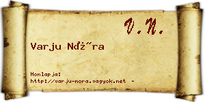 Varju Nóra névjegykártya